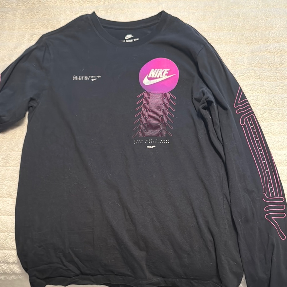 Nike Black Sweatshirt with Pink Accents